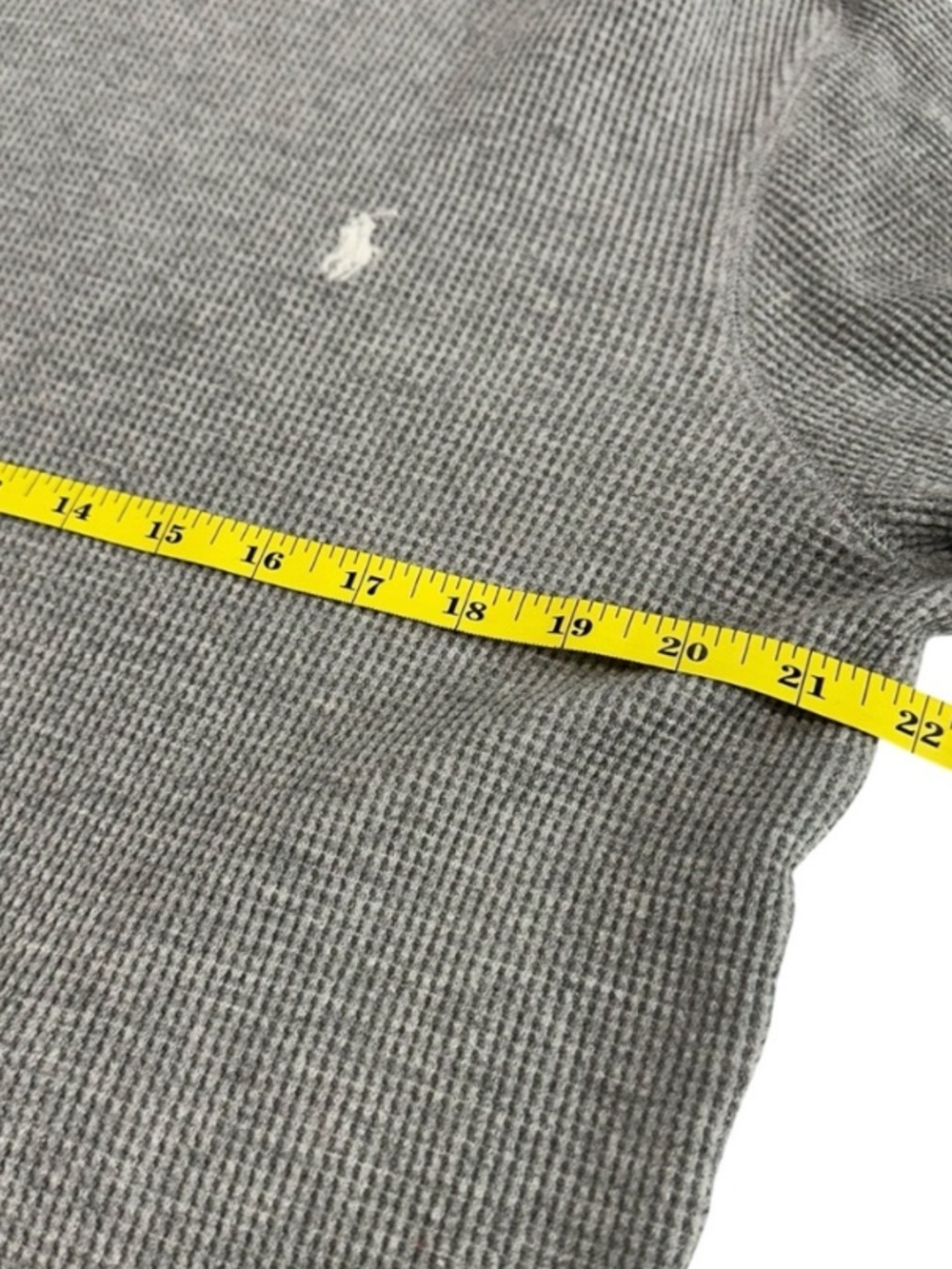 Polo Ralph Lauren Men's Gray Waffle Hoodie Lightweight Sweatshirt Size Large - Picture 6 of 7